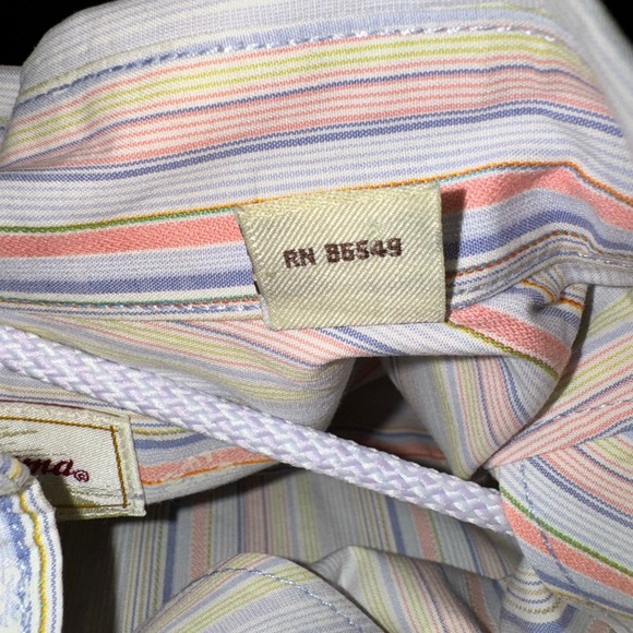 Men’s Long Sleeve Multicolored Tommy Bahama Shirt with Aloha Accents, Size M - Picture 6 of 7